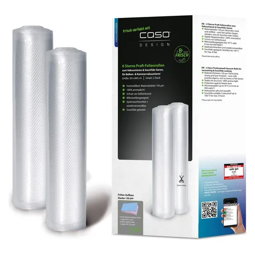 Caso Vacuum Rolls 01248 2 pcs, Dimensions (W x L) 30 x 600 cm, Transparent (2x) (01248)
