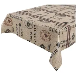 Beautex Tischdecke Wachstuchtischdecke glatt Brasil abwischbar Garten Tischdecke (1-tlg) braun Eckig | 140 cm x 260 cm