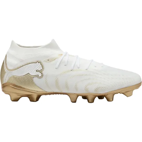 PUMA Future 9 Match FG/AG Eclipse Weißbeige - Fußballschuh 42 Unisex - Hochwertiger PUMA Fußballschuh mit optimaler Passform und strapazierfähiger Laufsohle für vielseitigen Einsatz auf Rasen und Kunstrasen.