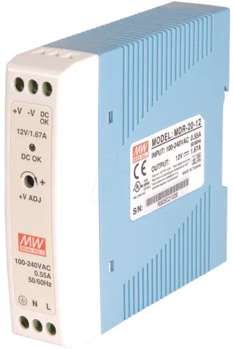 SNT MW-MDR20-24 - Schaltnetzteil, Hutschiene, 24 W, 24 V, 1 A