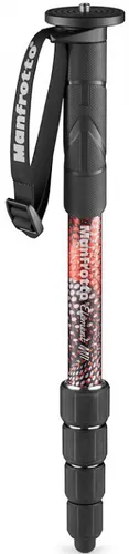 Manfrotto Element MII MMELMIIA5RD - Leichtes Alu-Reise-Einbeinstativ, rot - Stative, ideal für Hobbyfotografen mit Traglast bis 16 kg, kompakt und leicht, perfekte Stabilität für Kompakt-, spiegellose und DSLR-Kameras.