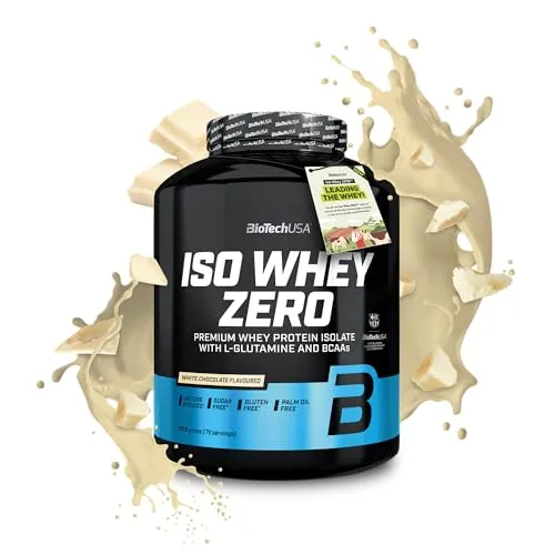 BioTechUSA Iso Whey Zero | Premium Whey Protein Isolate | Grass-Fed | Enzyme-Free | Sugar- and Gluten-free, 1816g, WeißeSchokolade