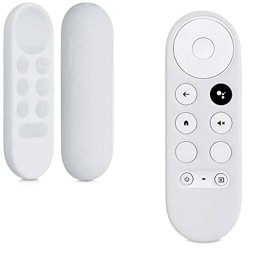kwmobile Hülle Fernbedienung kompatibel mit Google Chromecast 2020 4K / Chromecast 2022 HD Hülle - Silikon Case für TV Zubehör in Weiß