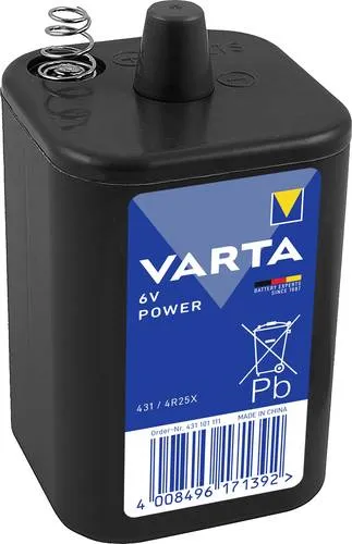 Varta 431101111 Pile spéciale 4R25 - 6V 8500 mAh Zink-Kohle Batterie, langlebig und zuverlässig für Ihre Geräte