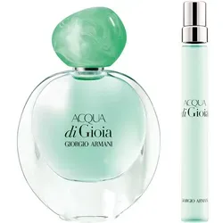 Giorgio Armani Acqua di Gioia Eau de Parfum Set 30 ml + 10 ml - Edler blumig-holziger Duft, inspiriert von der Natur. Dieses Set enthält eine 30-ml-Flasche und ein 10-ml-Reisespray für die elegante Frische unterwegs.