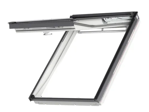 VELUX Dachfenster GPU 0070 Klapp-Schwingfenster - Dachfenster aus Kunststoff mit 45° Öffnungswinkel für freien Zugang, ideal für Feuchträume. Mit patentierter Lüftungsklappe für gesundes Raumklima und einfacher Reinigung durch Klappfunktion.