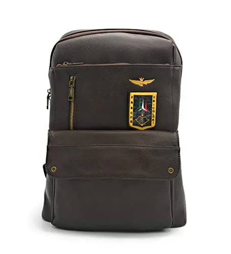Aeronautica Militare Zainetto Pilot porta PC - Tagesrucksäcke mit innovativer Innenausstattung, Reißverschluss auf der Rückseite und personalisierbarem Frontpatch für individuellen Stil.