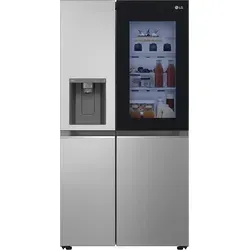LG GSGB71PYLL Stand Side-by-Side Kühlschrank - Kühlschrank mit 635 L, Total No Frost, Eis- und Wasserspender sowie WLAN-Funktion für intelligente Steuerung und optimale Lagerung.