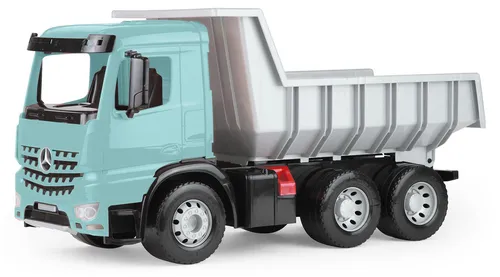 Lena Giga Trucks Dump Trucks MB Arocs - Robuster Muldenkipper für Kinder ab 3 Jahren, ideal für drinnen und draußen – mit verriegelbarer Kippmulde für authentisches Baustellenspiel und TÜV-zertifiziert.