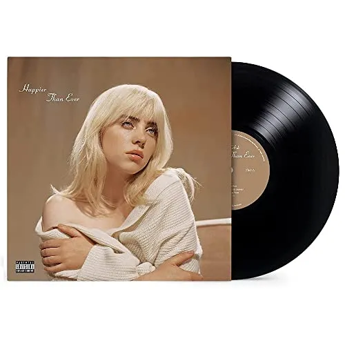 Billie Eilish - Happier Than Ever (Black Vinyl) 2LP - Schallplatte im Picture Gatefold, hochwertige US-Pressung von 2021, ideal für Vinyl-Liebhaber und Billie Eilish Fans.