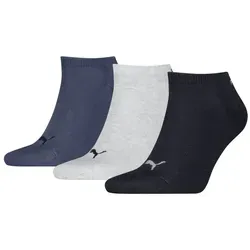 PUMA Sneakersocken PUMA UNISEX SNEAKER PLAIN (3 Paar) mit kleinem Logo blau 39-42