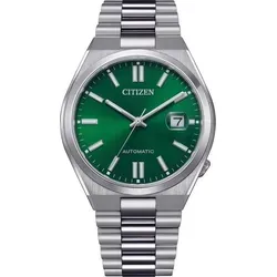 Citizen Tsuyosa Automatik Uhr NJ0150-81X mit grünem Zifferblatt - Armbanduhr für Herren, 50 m wasserdicht, mit Saphirglas und leuchtenden Zeigern, ideal für den täglichen Gebrauch und besondere Anlässe.
