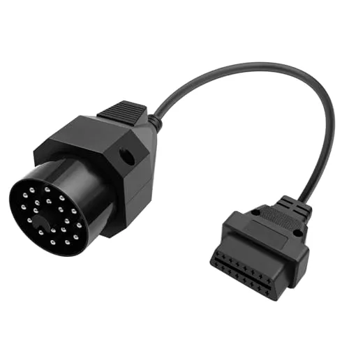Giantdeer 20Pin auf 16Pin OBD2 Adapterkabel, OBDII zu 16PIN Verlängerungskabel Stecker, OBD2 Diagnose Adapter Geeignet für E36 E38 E39 E46 E53 X5 Z3 alte Modelle Fehlererkennung Tools