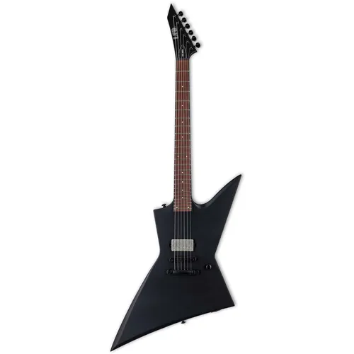 ESP LTD EX-201 BLKS E-Gitarre - Schwarz Satin Finish - Elektrische Gitarre mit auffälligem Schwarz Satin Finish, ideal für Rock- und Metal-Musiker, die einen kraftvollen Sound suchen.