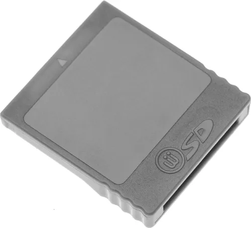 vhbw SD Kartenadapter kompatibel mit Nintendo GameCube, Wii Spielekonsole - SD Speicherkarten Konverter Grau