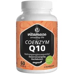 Coenzym Q10 hochdosiert 200 mg - Vegan, 60 Kapseln für 2 Monate - Antioxidant Coenzym Q10: 200 mg pro Kapsel, 98% Ubichinon für optimale Bioverfügbarkeit, ohne Zusatzstoffe, ideal für Veganer, Made in Germany.