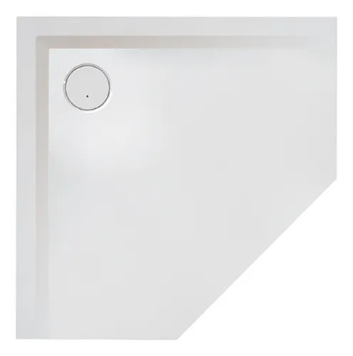 Hoesch Muna Fünfeckduschwanne 900 x 900 mm - Antirutsch in Steingrau - Duschwannen, mit Antirutsch-Oberfläche für sichere Nutzung und modernes Design in Steingrau.