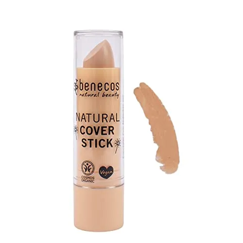 benecos - natural beauty Biokosmetik - Cover Stick - hohe Deckkraft - talkfrei - vegan - beige