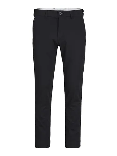 Jack & Jones PlusSize Chinohose JPSTMARCO JJCOOPER CHINO NOOS PLS, Black - Wanderhosen für Plus-Size-Fashion, elastisches Material für besten Tragekomfort und modischen slim fit Schnitt.