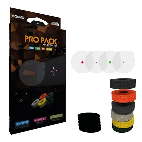 GAIMX PRO Pack mit CURBX SNIPEX THUMBX – Stick Grip Control Aiming Zielhilfe Aim-Optimierung PlayStation PS4 PS5 Xbox Zubehör Thumbstick Dämpfung Quickscope