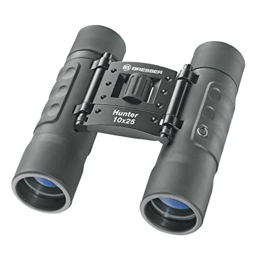 BRESSER Hunter 10x25 Taschenfernglas - 10-fache Vergrößerung, vollvergütete Linsen und ideal für Outdoor-Abenteuer