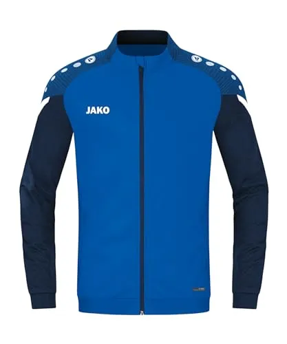 JAKO Kinder Polyesterjacke Performance - Funktionsjacke aus 100 % recyceltem Polyester, robust und pflegeleicht mit stylischen Jacquard-Elementen und praktischen Reißverschlusstaschen für optimalen Tragekomfort.