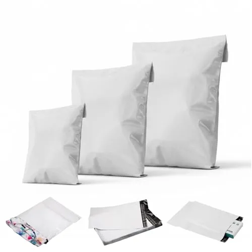 LOGIC PACK 30er Set Versandbeutel Weiß - Premium Versandtaschen Kunststoff - Reißfest & Blickdicht - Ideal für Vinted & eBay - 3 Größen (10x 25x35, 10x 30x40, 10x 35x45 cm) - Made in Germany