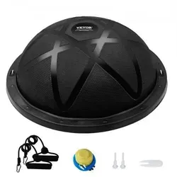 VEVOR Halb Gymnastikball 58cm - Trainer für Balance und Stabilität - Gymnastikball in Schwarz, ideal für Fitnessstudio & Training, mit einer hohen Gewichtskapazität von 300 kg für maximale Stabilität und Sicherheit.