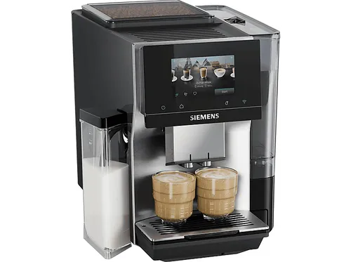 SIEMENS TQ723E03 Kaffeevollautomat Edelstahl - Kaffeevollautomat mit innovativem iAroma System und intuitivem Full-Touch-Display. Bereite eine Vielzahl köstlicher Kaffeespezialitäten bis zu 480 ml zu – ideal für Zuhause oder unterwegs. Genieß die Vielfalt!