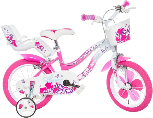 Dino Bikes Kinderfahrrad "16" Flappy für Mädchen, pink, 16 Zoll - Das 16-Zoll-Kinderfahrrad für Mädchen, ideal für 4-7 Jahre, bietet Stabilität und Komfort. Mit verstellbarem Sattel und Lenker wächst es mit Ihrem Kind und ist perfekt für erste Ausflüge und Schulwege.