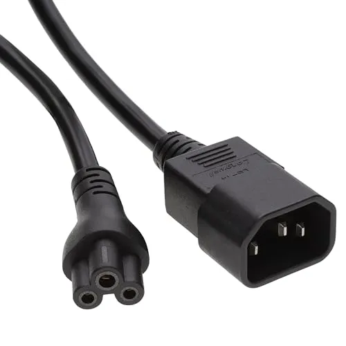 IEC Stecker C14 Zum Kleeblattstecker Stecker C5 Konverter Adapter Strom Kabel 15 cm [0,15m]