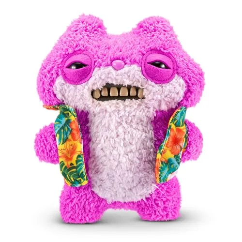Fuggler Vacay Vibes 23 cm von ZURU, Lustiges Hässliches Monster, Plüschtier für Kinder und Erwachsene (Sketchy Squirrel)