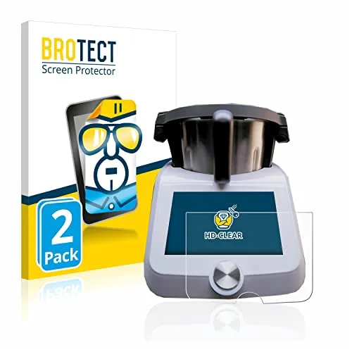 BROTECT 2 Stück Schutzfolie für SilverCrest Monsieur Cuisine Smart Displayschutz Folie Made in Germany, Ultra-Klar