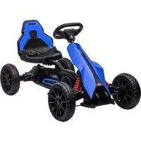 HOMCOM Gokart Tretauto mit Handbremse - Tretfahrzeug für Kinder 3-8 Jahre, mit verstellbarem Sitz für jahrelangen Spaß und sicherem Fahren dank Handbremse und Vorwärts-/Rückwärtsgang.