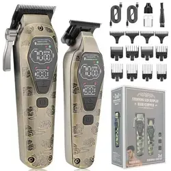 Professioneller Haarschneider mit Zubehör und präzisem Trimmer - Leistungsstarker Haarschneider für perfekte Haar- und Bartpflege. Mit langer Akkulaufzeit von bis zu 180 Minuten und vielseitigen Schnittmöglichkeiten dank verstellbarem Taper-Hebel und verschiedenen Abstandskämmen.