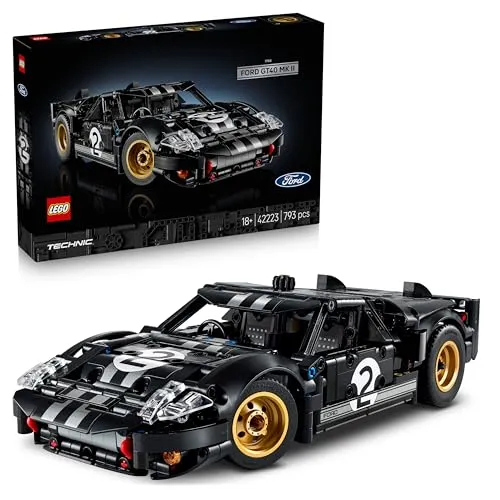 LEGO® Technic™ 42223 1966 Ford GT40 MKII Rennwagen - Vollständiges Set mit 793 Teilen für Technik-Fans ab 18 Jahren. Erlebe die Faszination des legendären Rennwagens in detailgetreuer Bauweise!