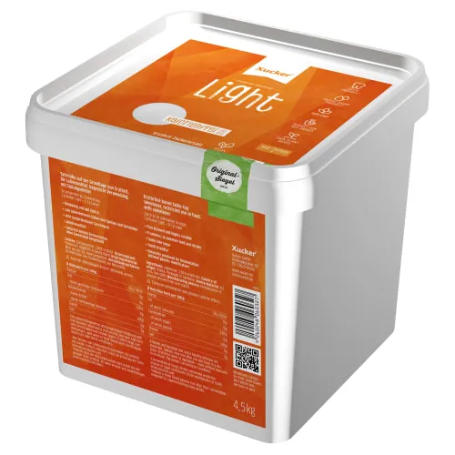 Xucker Zuckerersatz light - 100% Erythrit, kalorienfrei, 4,5kg - Süßstoffe: Kalorienfreier Zuckerersatz aus 100% Erythrit, ideal für Diabetiker und Low-Carb-Ernährung. In praktischer Dose für einfaches Dosieren.