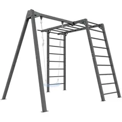 Klettergerüst PREMIUM MO-016 mit Schaukel - Marbo Sport - Spielplätze: Die Kombination aus Klettergerüst und Schaukel fördert die körperliche Aktivität und bietet Spaß für die ganze Familie.