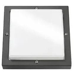 SG Leuchten Bassi Wandleuchte Graphit E27, max. 46W - Vielseitige quadratische Wandleuchte mit PIR Bewegungsmelder, ideal für Innen- und Außenbereiche, aus robustem Druckguss-Aluminium für Langlebigkeit.