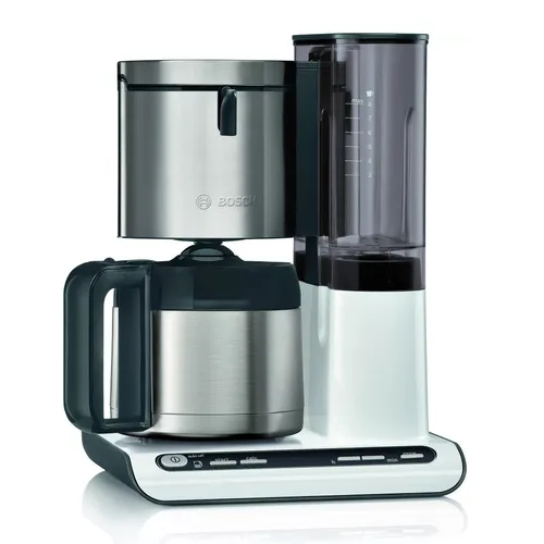 Bosch Filterkaffeemaschine Styline TKA8A681 - Edelstahl-Thermokanne 1,1 L, Aroma Sensor für perfektes Brühen und Timer für frischen Kaffee am Morgen