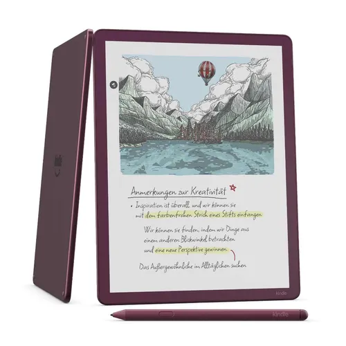 Amazon Kindle Scribe - 64GB - Fig - E-Book-Reader mit 11-Zoll Colorsoft-Display und 64 GB Speicher. Wochenlange Akkulaufzeit, integriertes Notizbuch und modernes, dünnes Design für ein optimales Leseerlebnis.