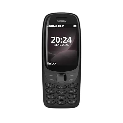 Nokia 6310 2024 Black - Klassischer Mobiltelefon - Handys & Smartphones: Neu interpretierter Klassiker mit großem 2,8-Zoll-Display, langer Akkulaufzeit und einfacher Bedienung. Ideal für alle, die ein funktionales Telefon suchen.