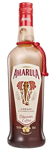 Amarula Cream Ethiopian Coffee 15,5% Vol. 0,7l - Genießen Sie Amarula Cream Ethiopian Coffee, eine exquisite Kombination aus fruchtiger Marula und äthiopischem Arabica-Kaffee. Ideal für besondere Anlässe oder als Digestif, bietet dieser Likör ein einzigartiges Geschmackserlebnis.
