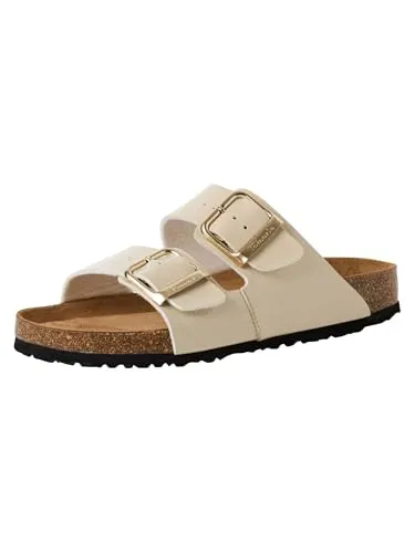 Tamaris Damen Pantolette in Beige, Größe 38 - Wanderschuhe: Modische, bequeme Pantolette aus hochwertigem Synthetik mit atmungsaktivem Textilfutter – ideal für lässige Anlässe und entspannten Komfort.