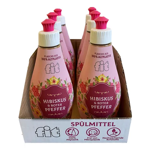 Fit Spülmittel Spices Hibiskus-Pfeffer 400 ml, 6er Pack