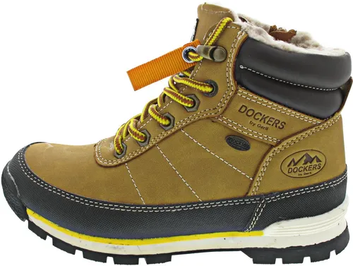 Dockers by Gerli 49IE701 Mode-Stiefel, golden tan, 31 EU - Wanderschuhe für aktive Kids, wetterfest und atmungsaktiv mit rutschfester Laufsohle und praktischem Innenreißverschluss für hohen Tragekomfort.