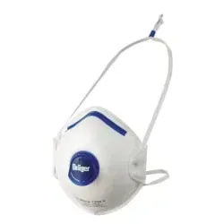 Dräger X-plore 1310 V FFP1 Atemschutzmaske - Gewölbte Staubschutzmasken: Effektiver Atemschutz gegen ungiftige Stäube mit CoolMAX Ventil für angenehme Kühlung und niedrigen Atemwiderstand - ideal für langanhaltenden Komfort.