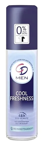 CD MEN Deo Zerstäuber 'Cool Freshness' 75 ml - Veganes Deodorant ohne Aluminiumsalze, 24 h langanhaltender Schutz und sanft zur empfindlichen Haut – ideal für den aktiven Alltag.