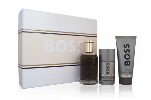 Hugo Boss Bottled Eau De Parfum Geschenkset 100ml - Herrendüfte: Edp Spray, Shower Gel und Deo Stick in einem stilvollen Set - perfekt für den modernen Mann.