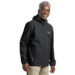 Jack Wolfskin Softshelljacke BORNBERG HOODY M grau M (50) - Funktionsjacke für Herren, atmungsaktiv, elastisch und winddicht – ideal für Outdoor-Aktivitäten bei wechselhaftem Wetter.